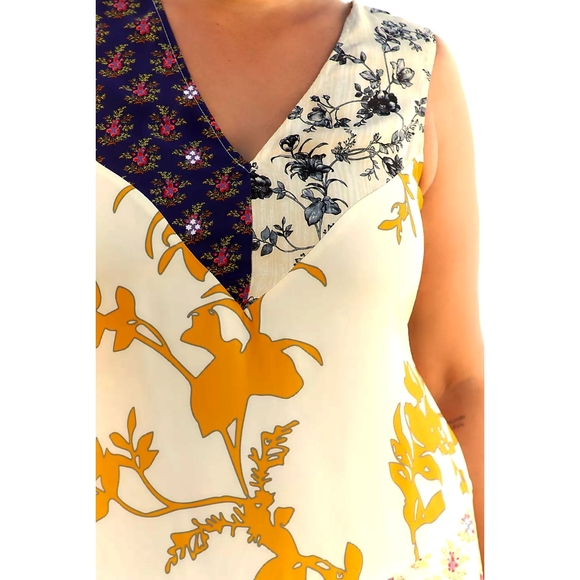 Anthropologie Plenty by Tracy Reese Sleeveless Asymmetrical Midi Dress - Picture 2 of 2